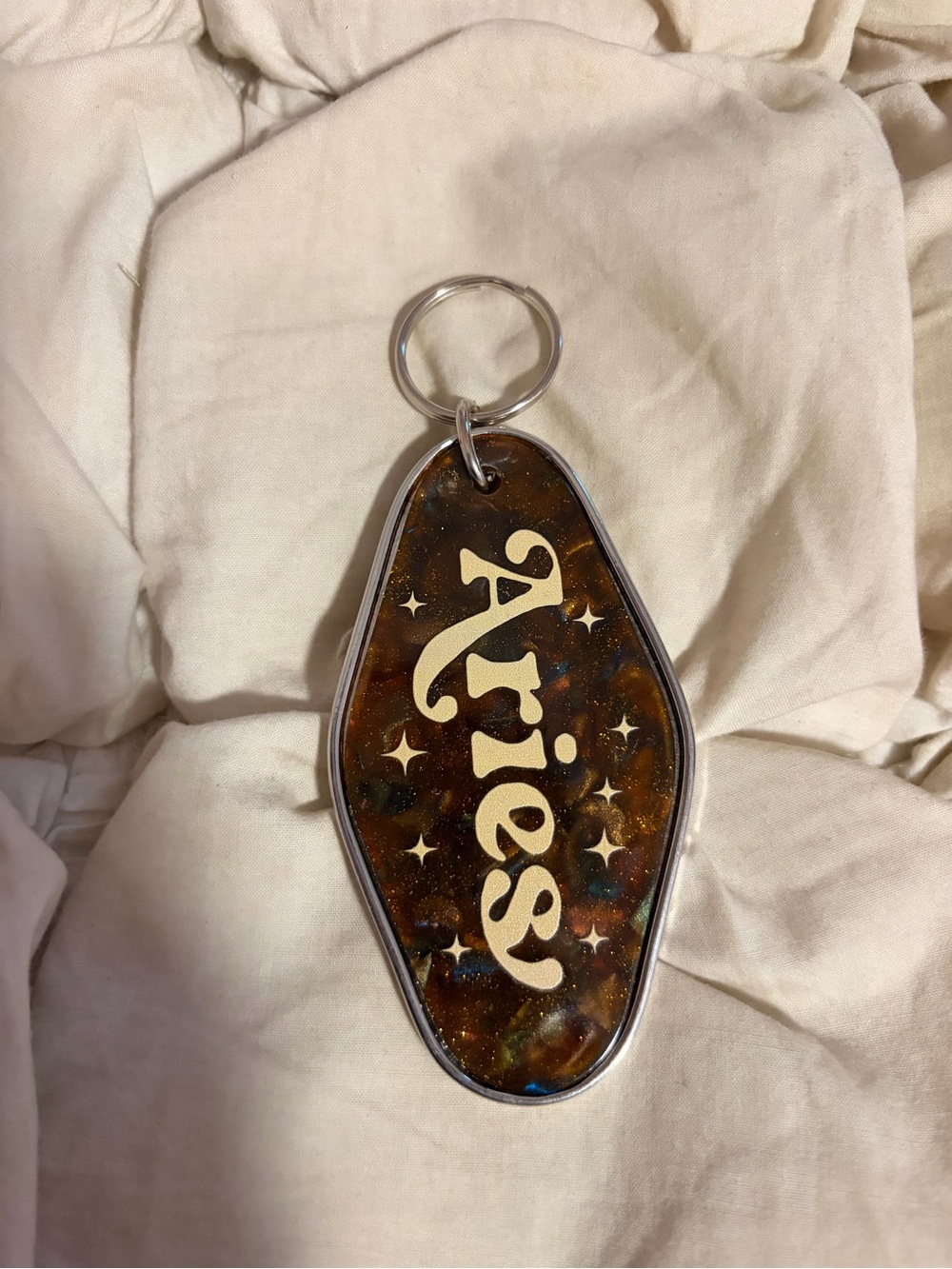 Free People Aries Retro Motel Key Tag Keychain